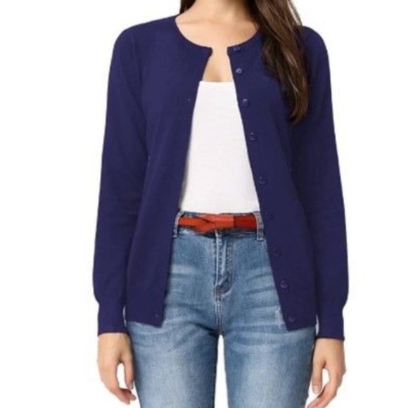 Tommy Bahama Women's Button Down Blue Cardigan Sweater - Picture 1 of 7